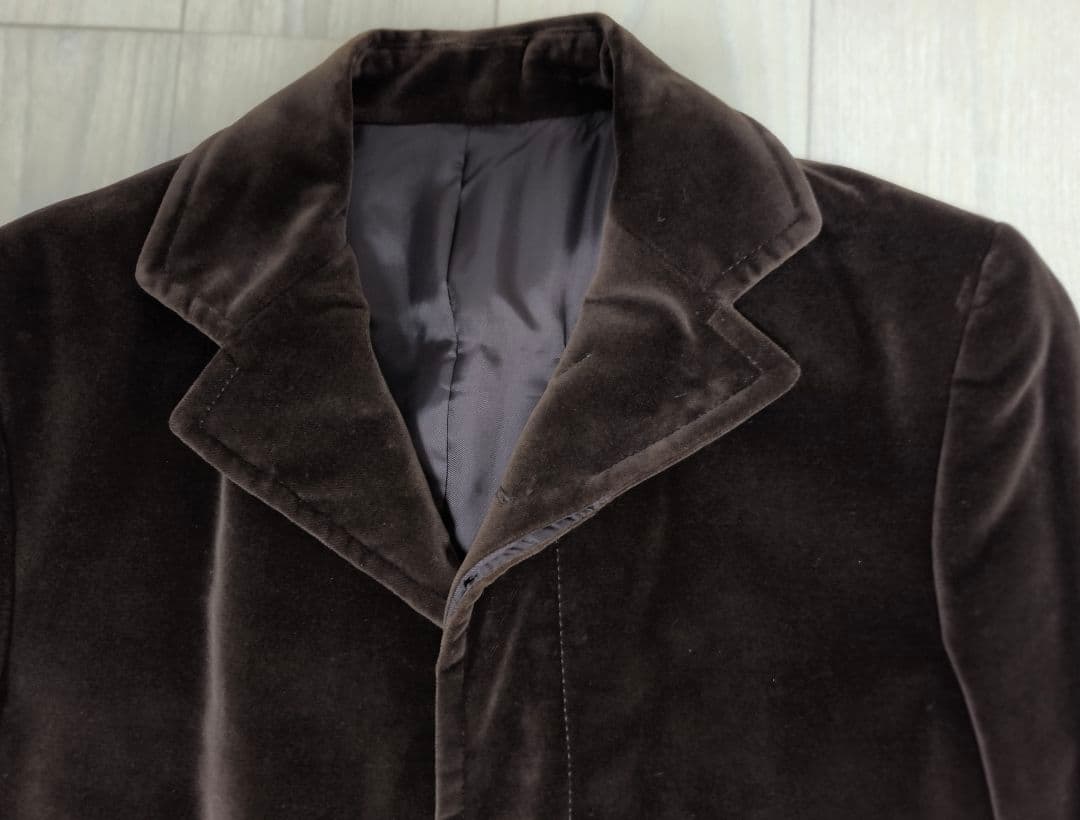 【美品】GIANFRANCO FERRE ロングコート（ベロア） Mサイズ