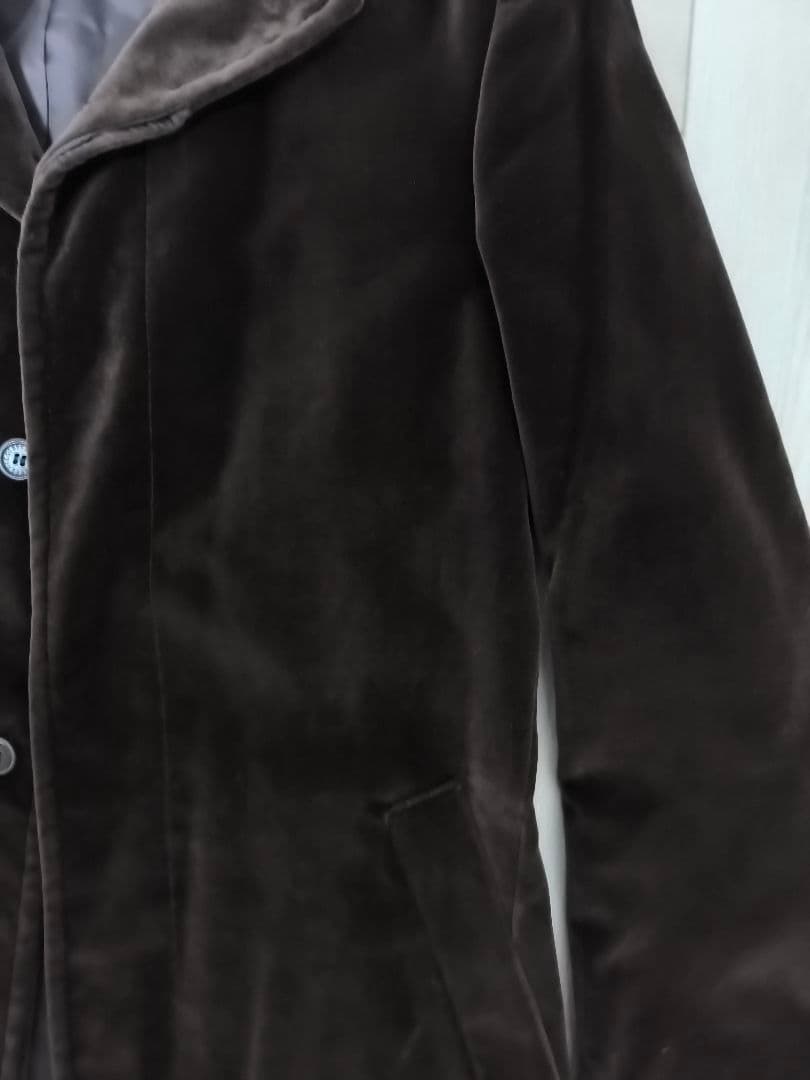 【美品】GIANFRANCO FERRE ロングコート（ベロア） Mサイズ