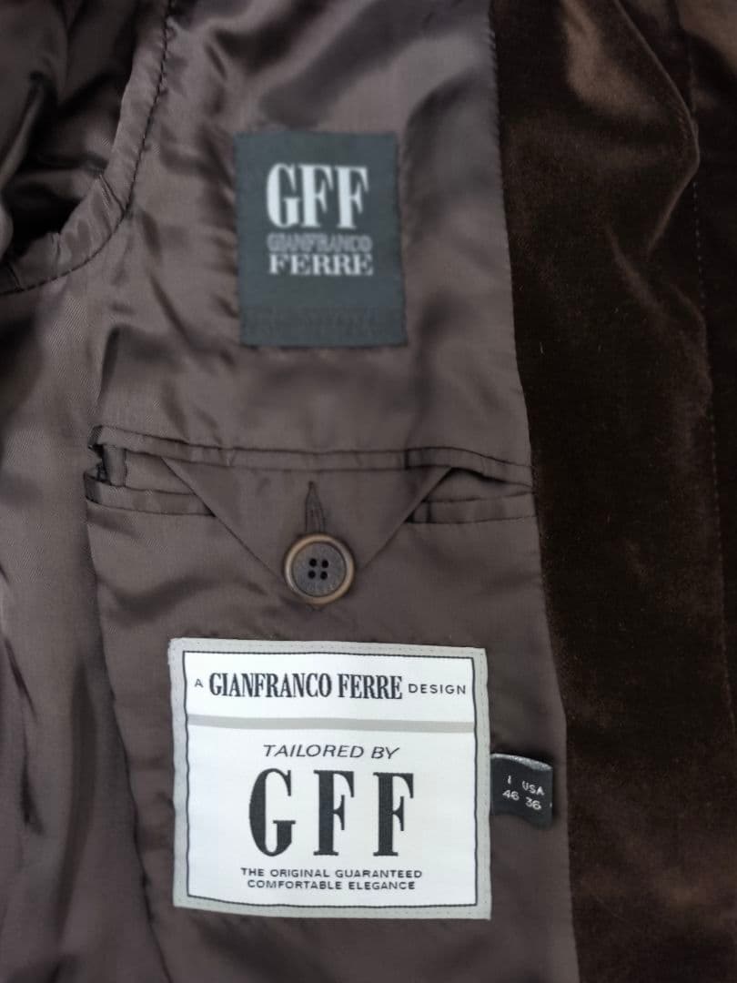 【美品】GIANFRANCO FERRE ロングコート（ベロア） Mサイズ
