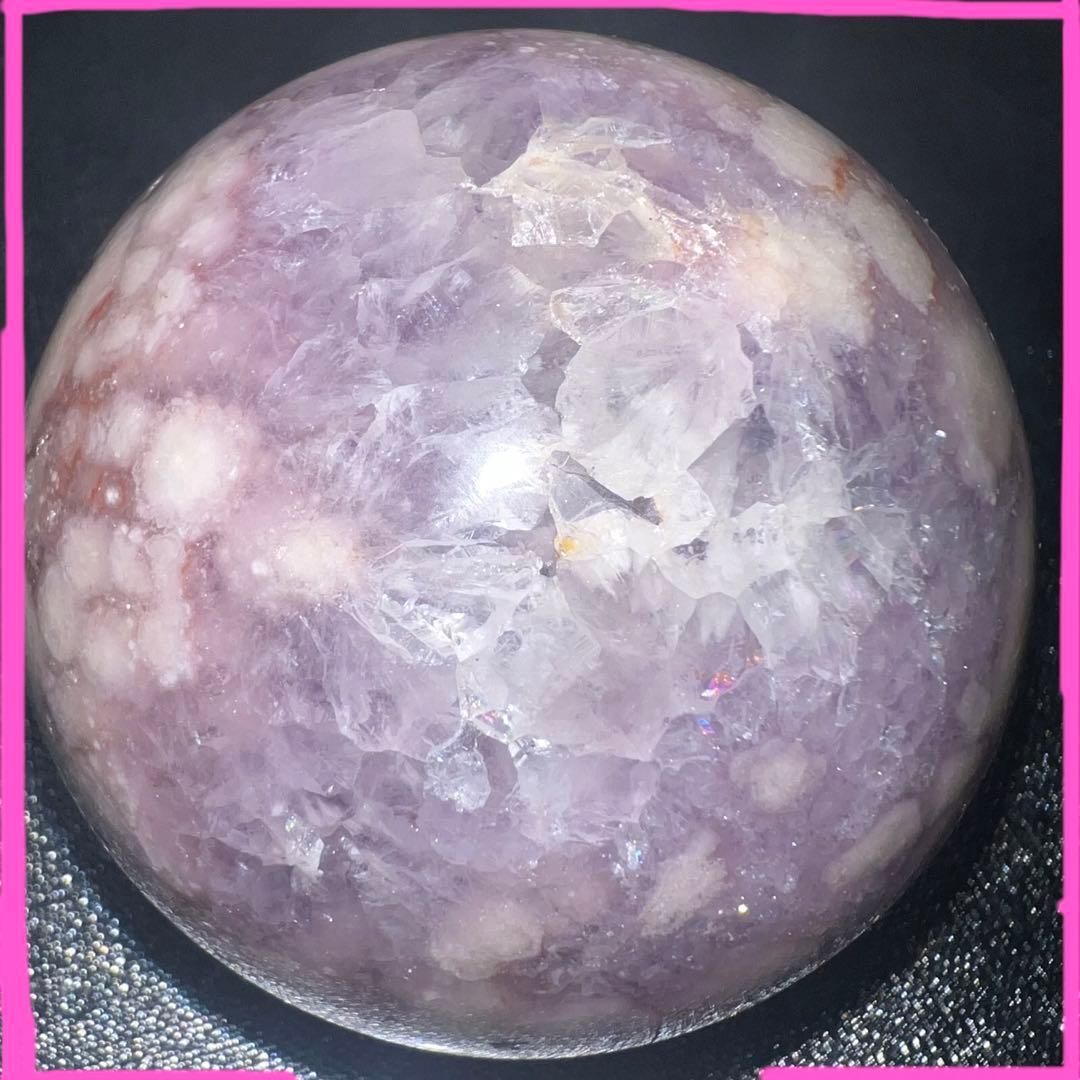 ⑤BIG⭐️ピンクアメジスト⭐️桜瑪瑙⭐️スフィア⭐️フラワーアゲート⭐️花瑪瑙⭐️天然石