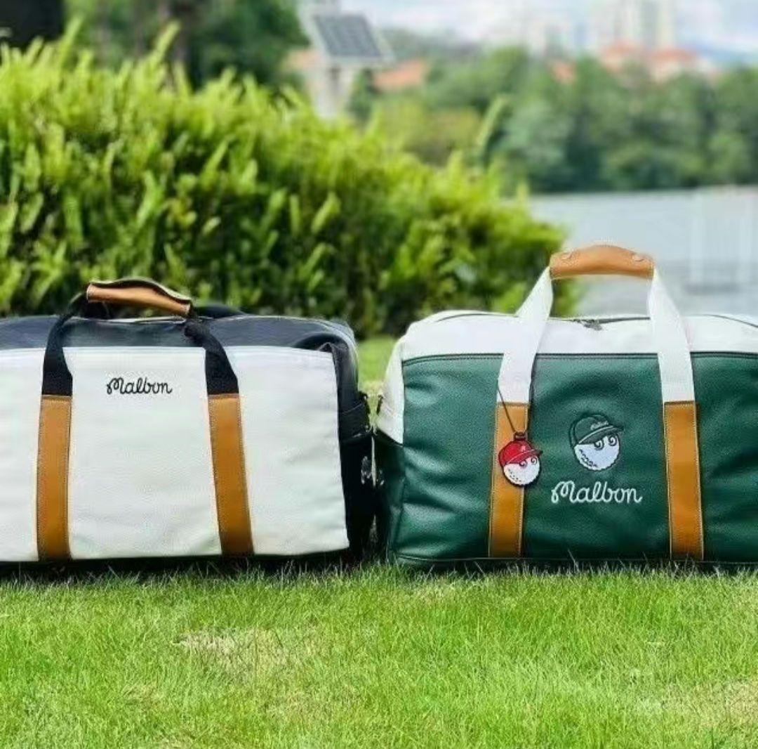 マルボンゴルフ ボストンバッグ ラウンドバッグ 軽量 グリーン/ホワイト選べる