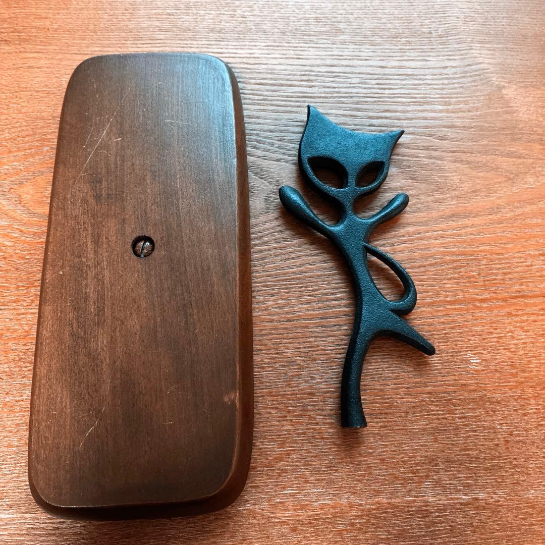 馬場忠寛　南部鉄器　猫のトレイ　昭和モダン　ヴィンテージ　アンティーク70s