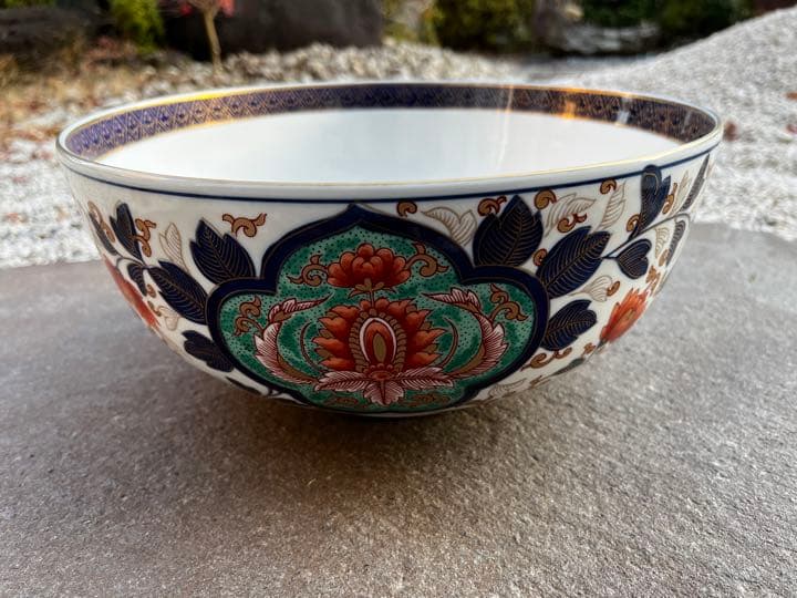 賞美堂　献上古伊万里　大鉢　日肥其泉　昭和年製　美術有田焼