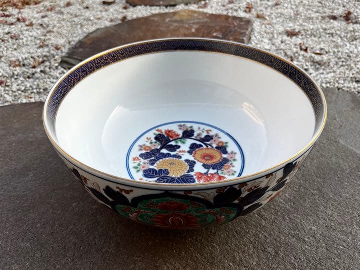 賞美堂　献上古伊万里　大鉢　日肥其泉　昭和年製　美術有田焼