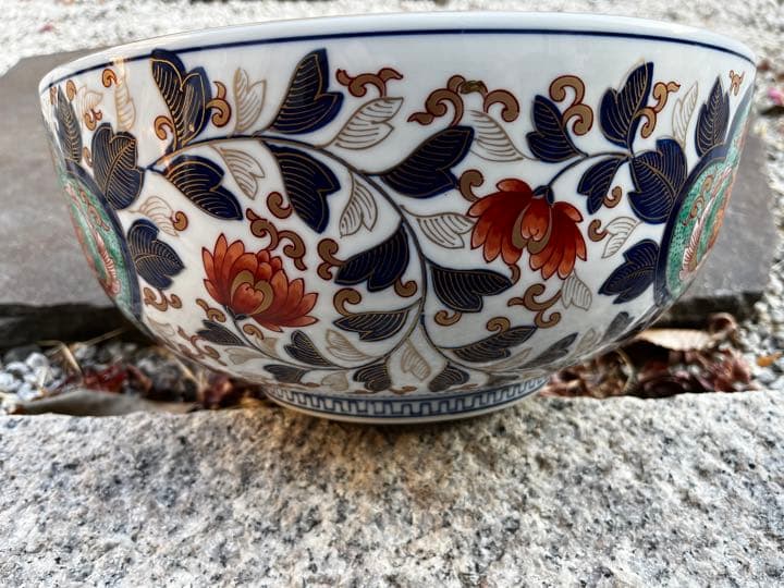 賞美堂　献上古伊万里　大鉢　日肥其泉　昭和年製　美術有田焼