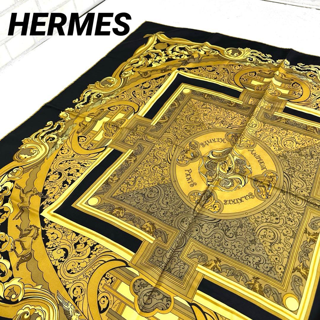 HERMESエルメス カレ90 ANIMAUX SOLAIRES 太陽の動物たち