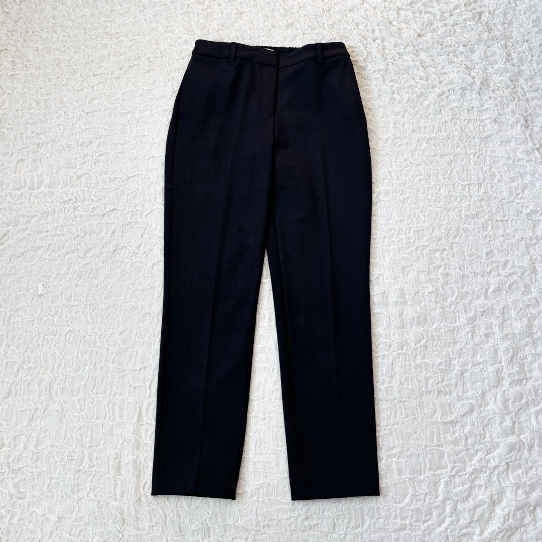 プラステ＊ノーカラージャケット パンツスーツ セットアップ ブラックM L