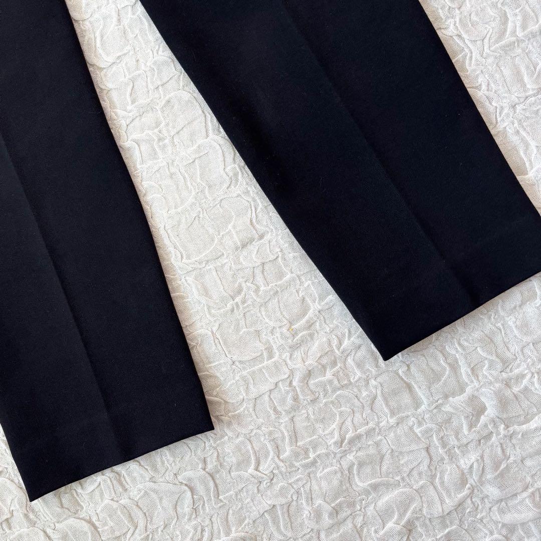 プラステ＊ノーカラージャケット パンツスーツ セットアップ ブラックM L