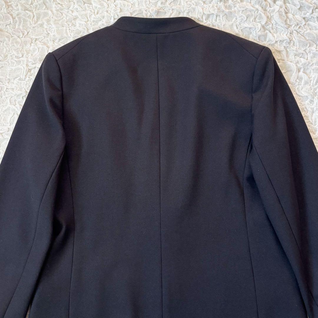 プラステ＊ノーカラージャケット パンツスーツ セットアップ ブラックM L