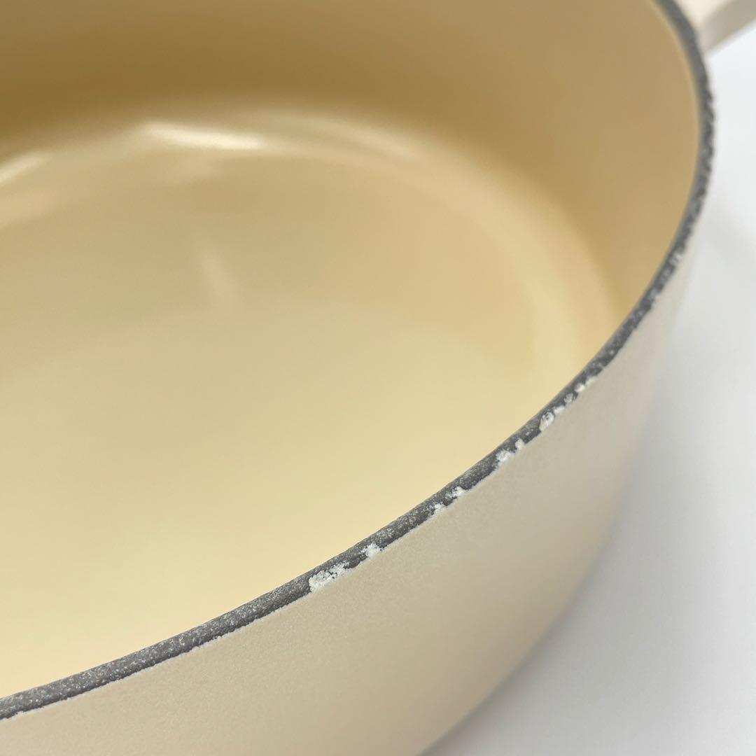 美品　LE CREUSET ジャポネーズ　両手鍋　24cm アイボリー