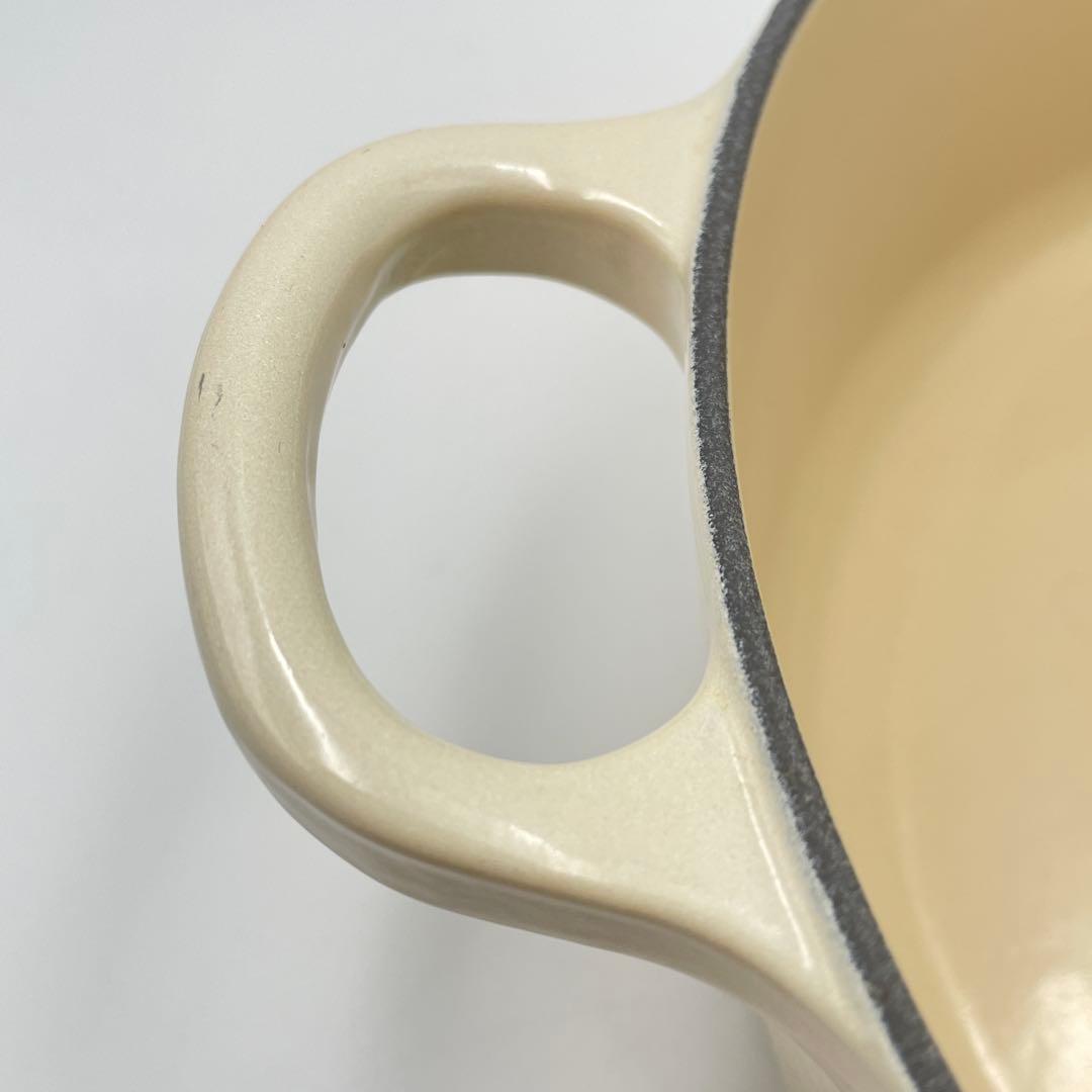 美品　LE CREUSET ジャポネーズ　両手鍋　24cm アイボリー