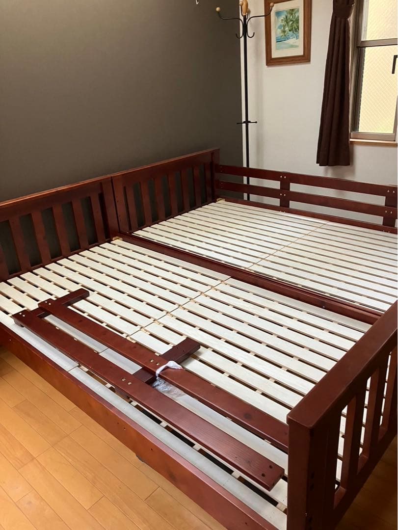 【引取限定】シングルベッド×2・キングサイズベッド・2段ベッド（使い方3通り）