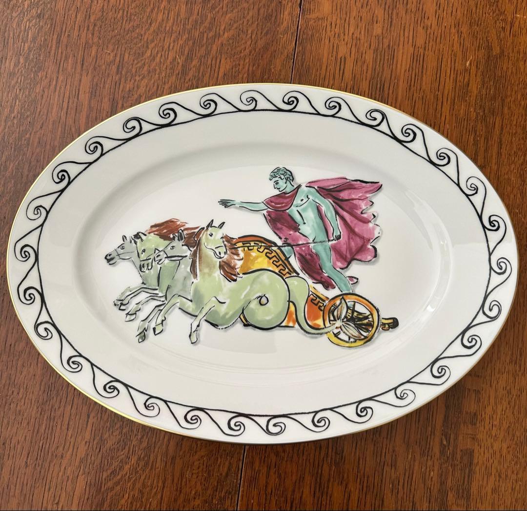 リチャードジノリ オーバルプラター34㎝ 馬車