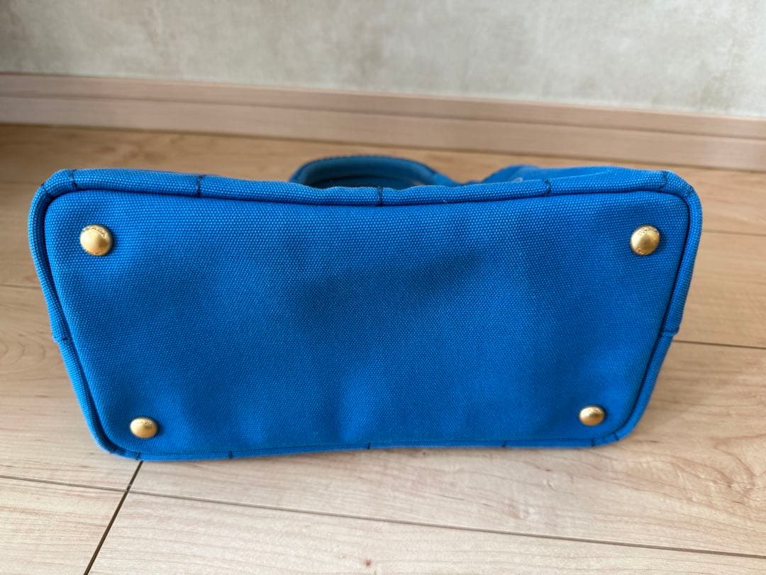 【美品】PRADA カナパ　ブルー