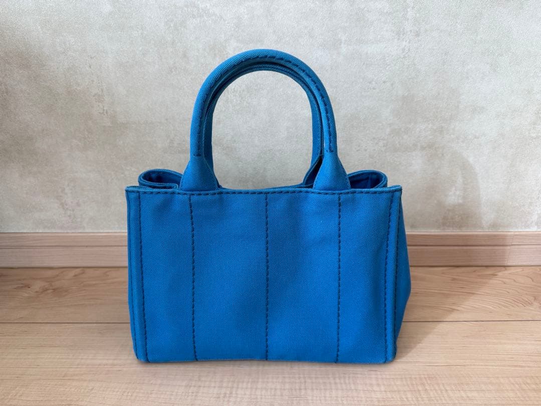 【美品】PRADA カナパ　ブルー