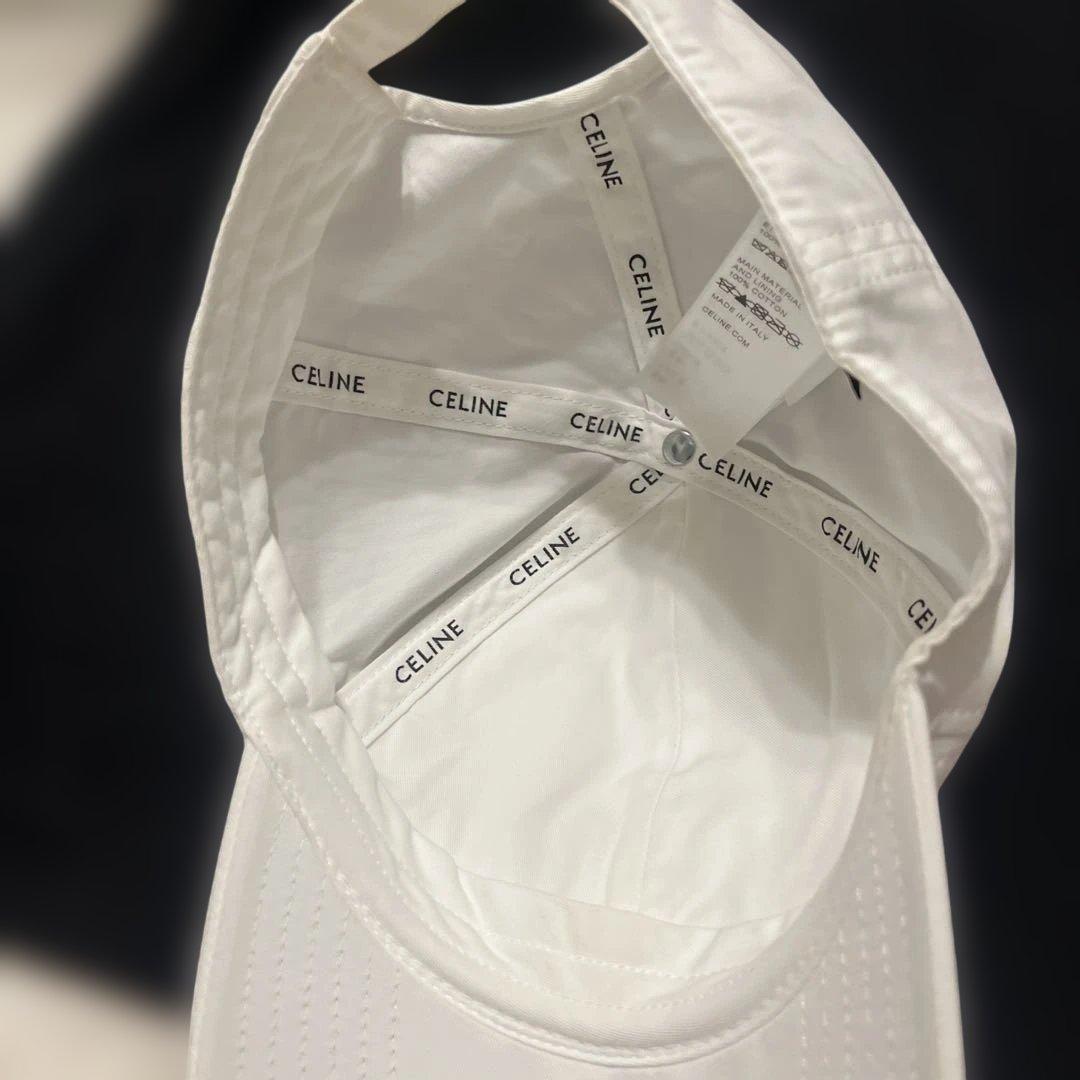 CELINE ホワイト キャップ