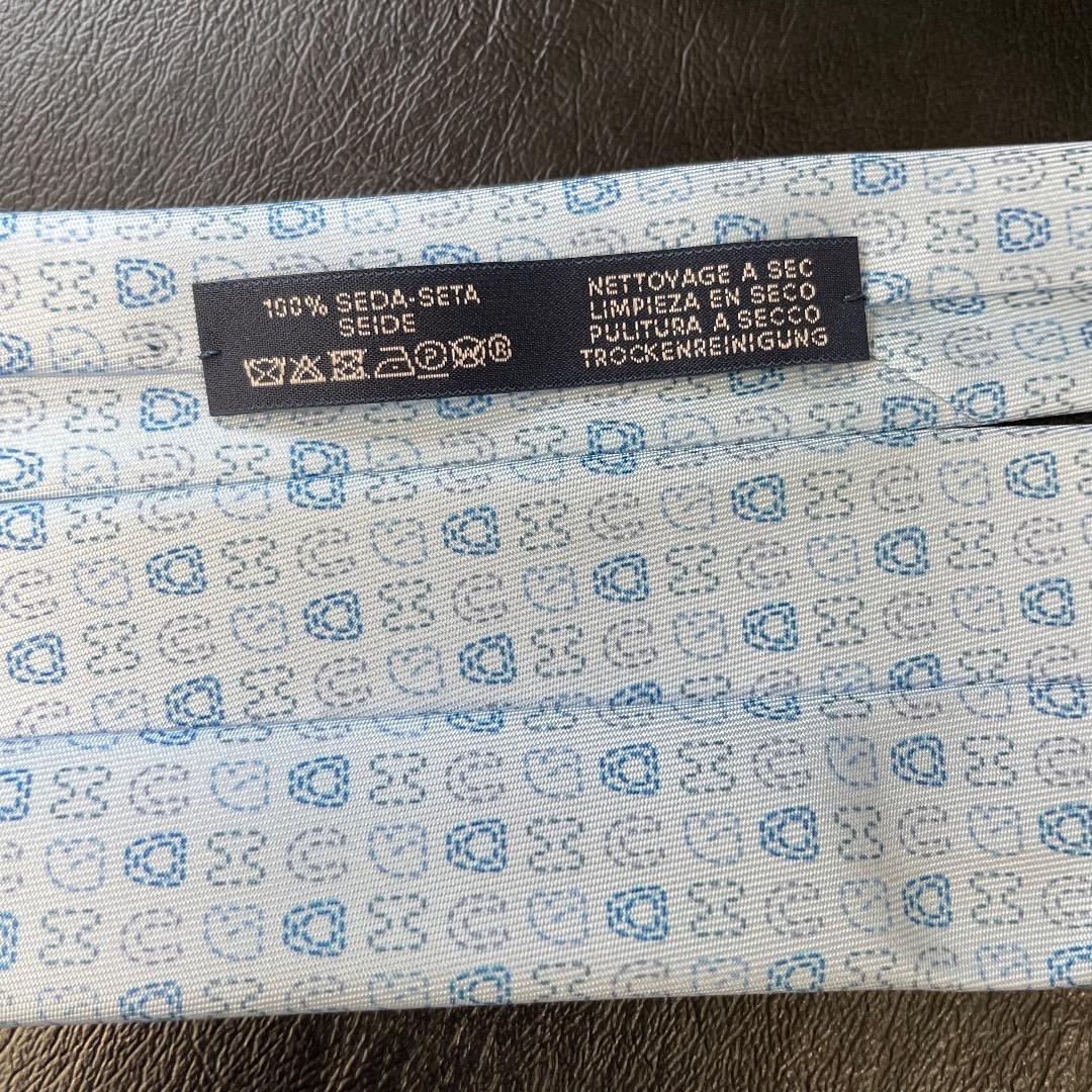 ✨未使用✨HERMES エルメス ネクタイ 6378 IA H柄 水色 現行タグ