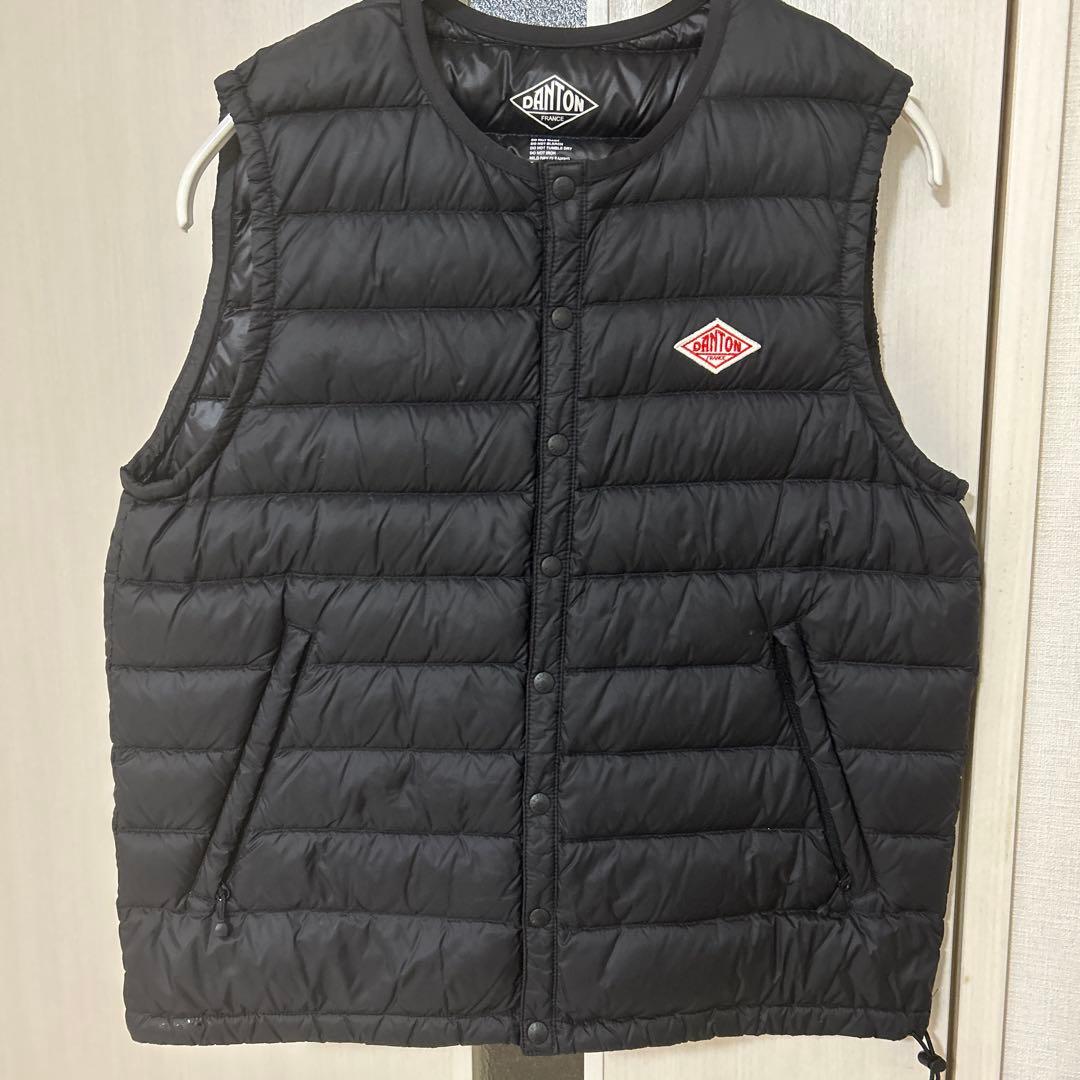 DANTON 黒 ダウンベスト サイズ36