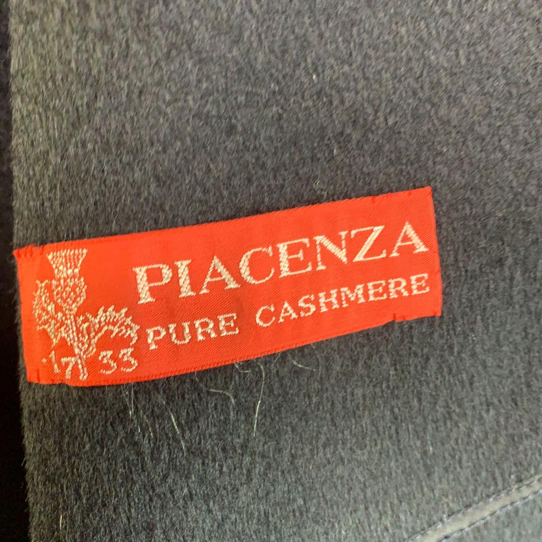 ロングコート カシミヤ PIACENZA 高級 タグ付き 黒 未使用級