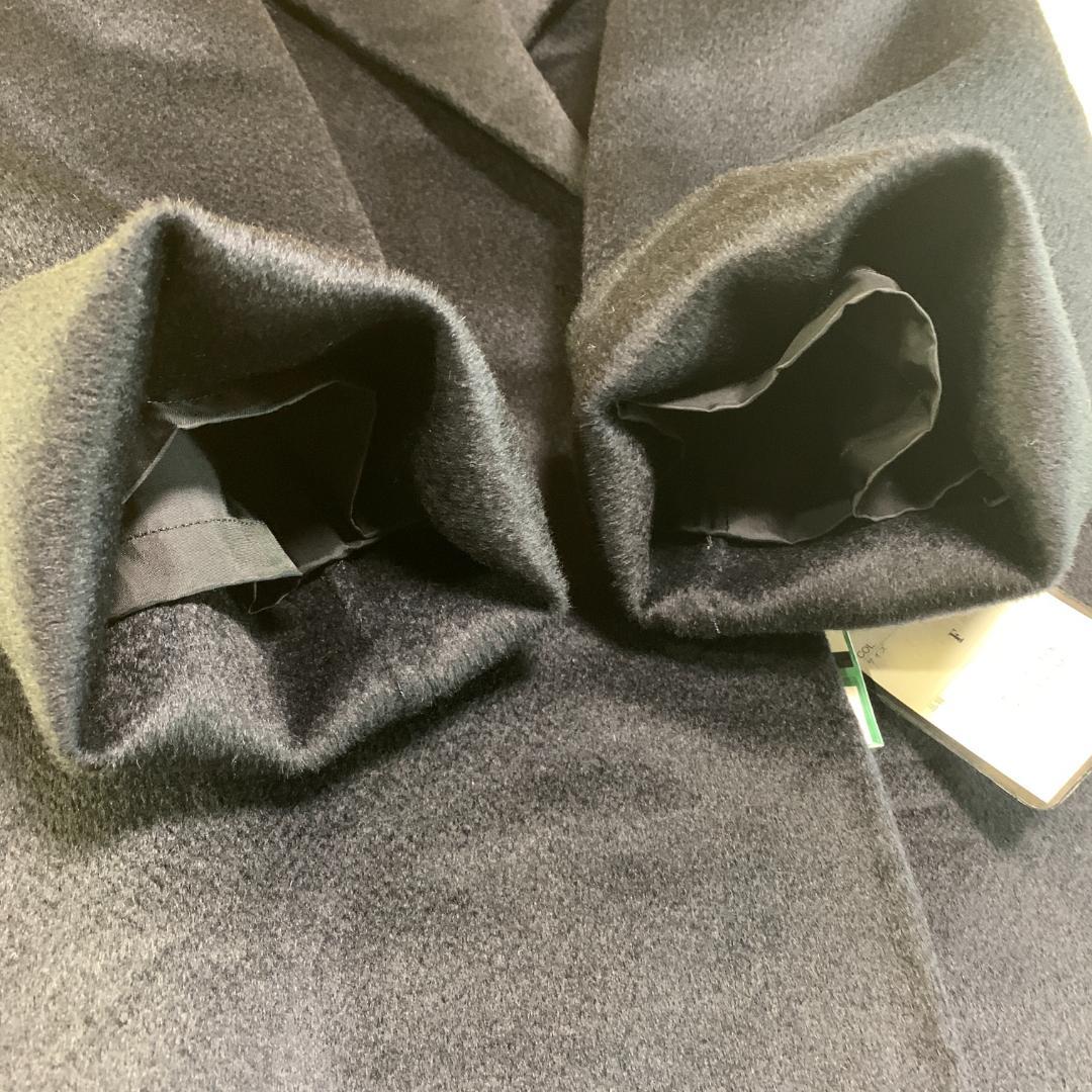 ロングコート カシミヤ PIACENZA 高級 タグ付き 黒 未使用級