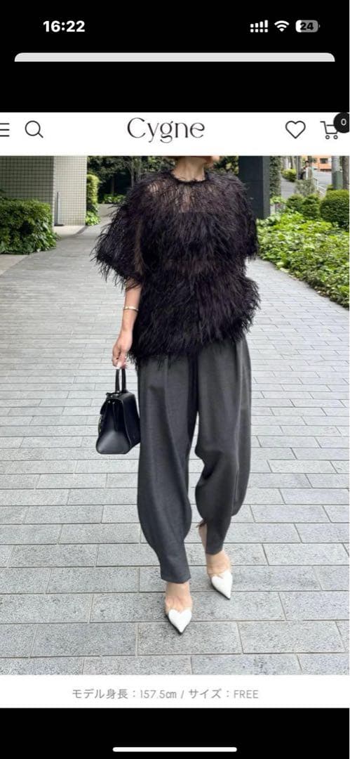 シーニュ cygne 25SS Moni フェザートップス カットソー 半袖