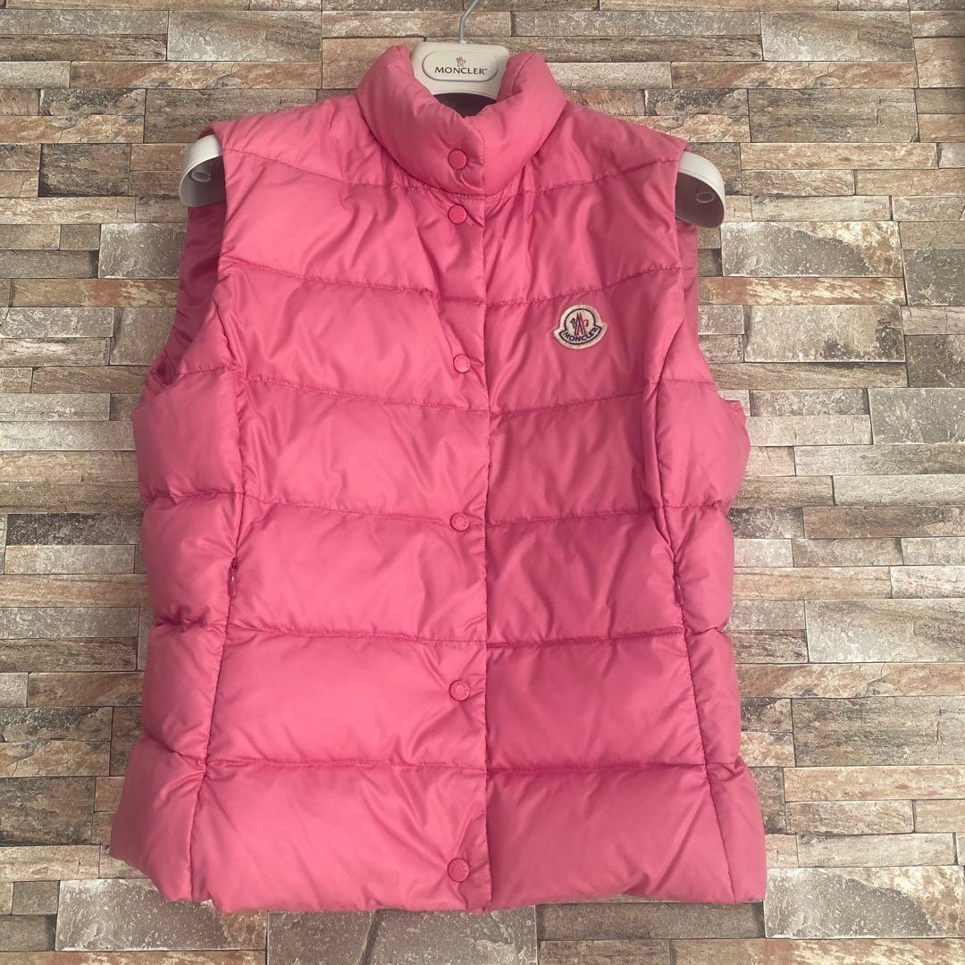 モンクレール ☆ MONCLER ダウン ベスト ピンク レディース １サイズ