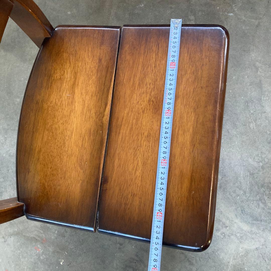 B ナガノインテリア 天然木 椅子 ハートマーク カントリー調