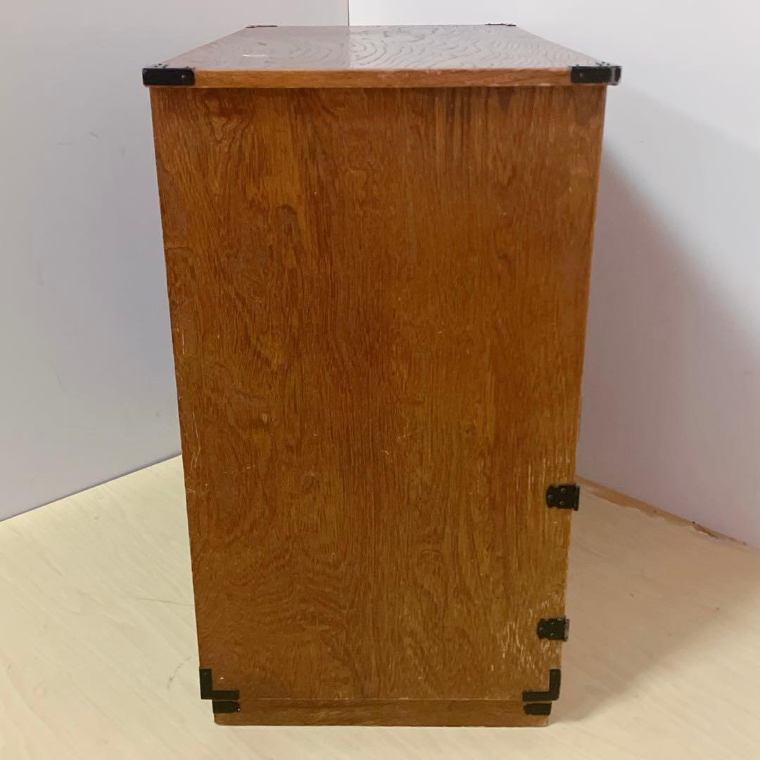 からくり箪笥　耐火金庫付き　アンティーク　昭和レトロ　小物入れ　鍵　ナンバー付き