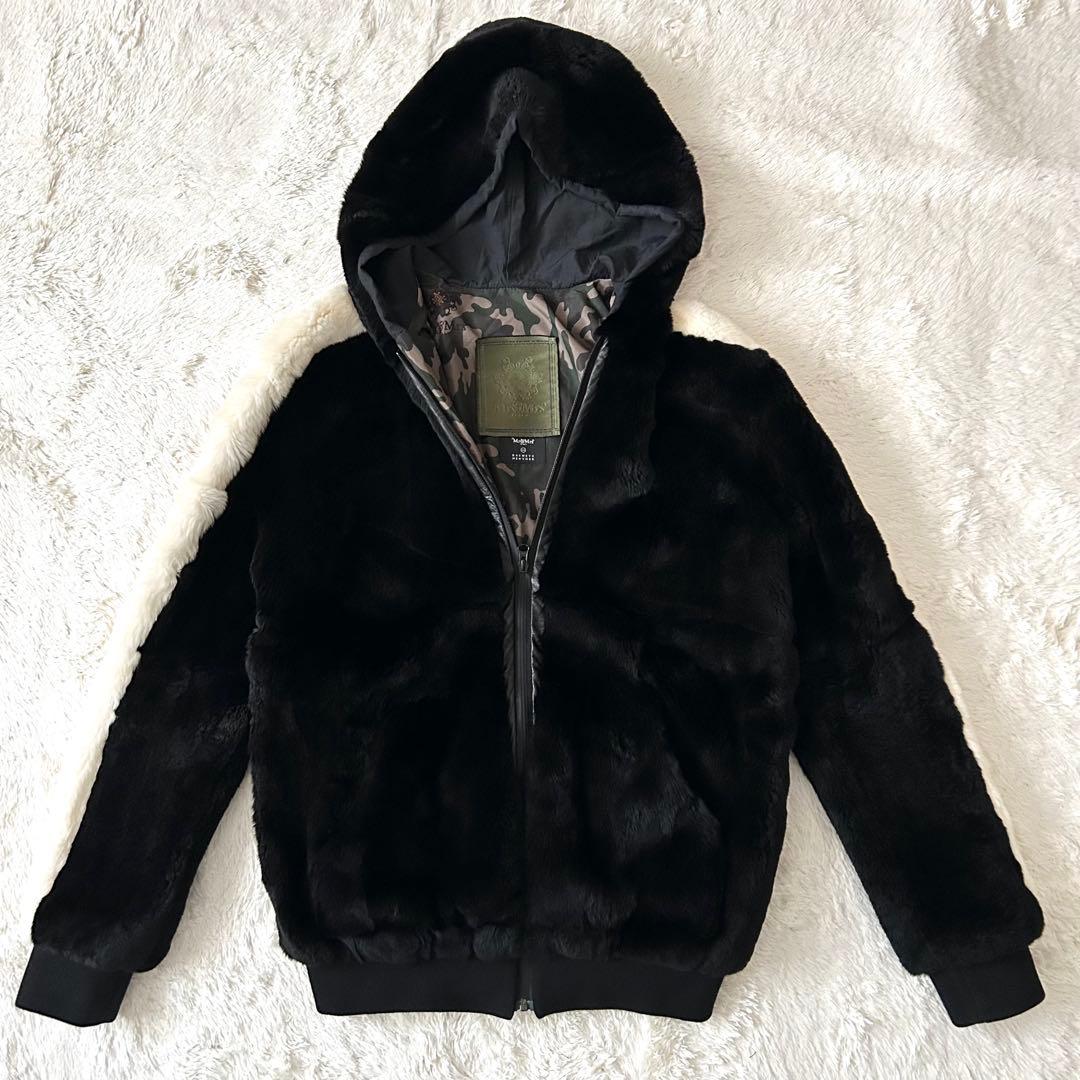 希少✨Mr&Mrs Italy バーニーズ　リアルファー　パーカー　ジップアップ