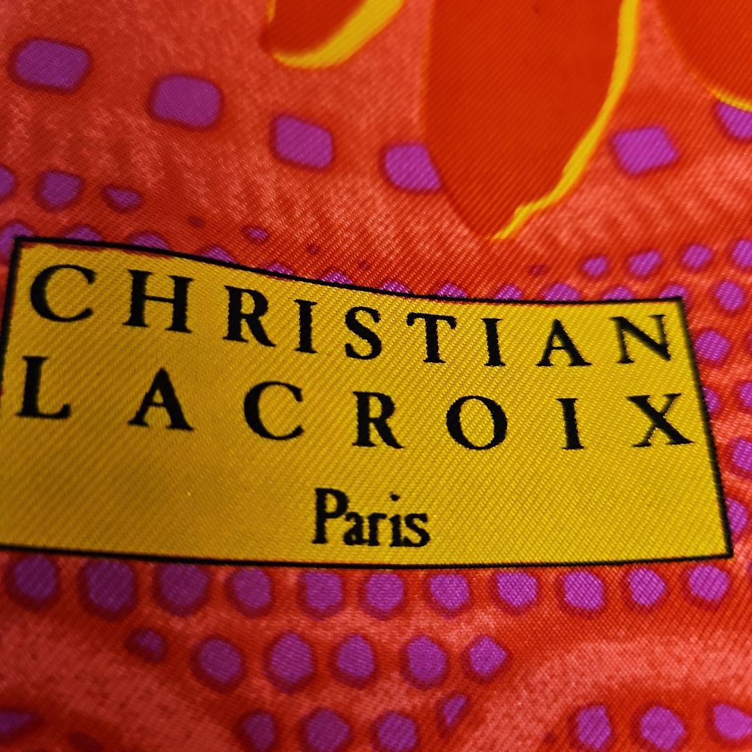 ◾CHRISTIAN LACROIX シルク　スカーフ　イタリー製　未使用