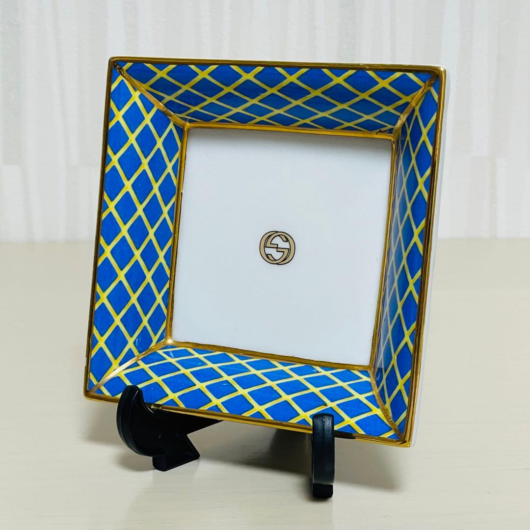 GUCCI グッチ ヴィンテージ スクエア ミニ トレイ 小皿 プレート