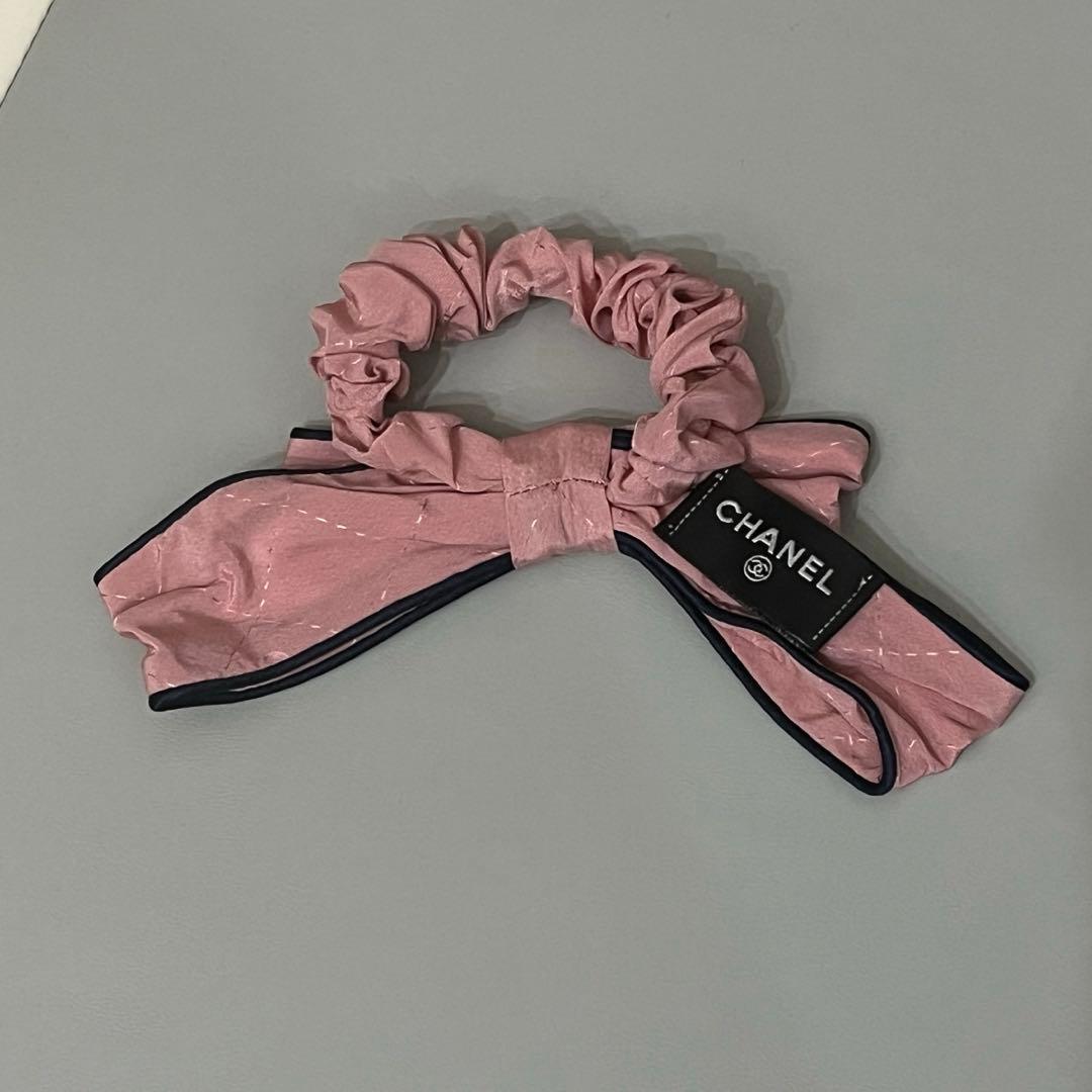 CHANEL ピンクリボン シュシュ