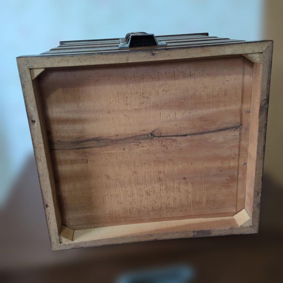 ブロカント古道具木製引き出し式収納 5段