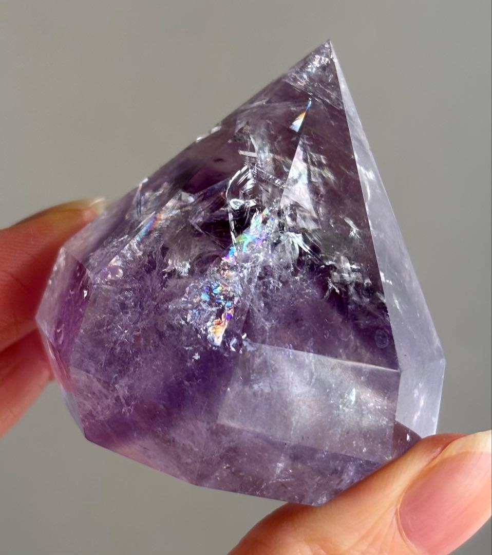 高品質　ファントム　アメジスト　ダイヤモンド　天然石