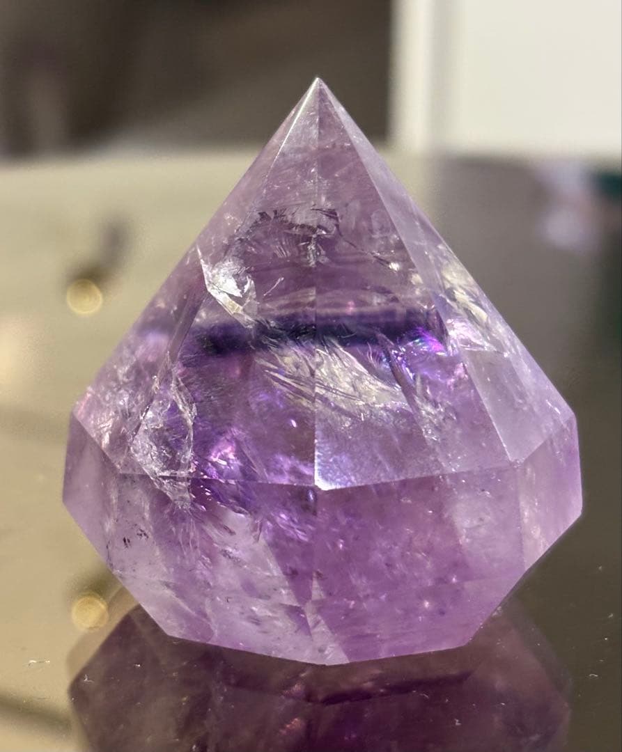 高品質　ファントム　アメジスト　ダイヤモンド　天然石