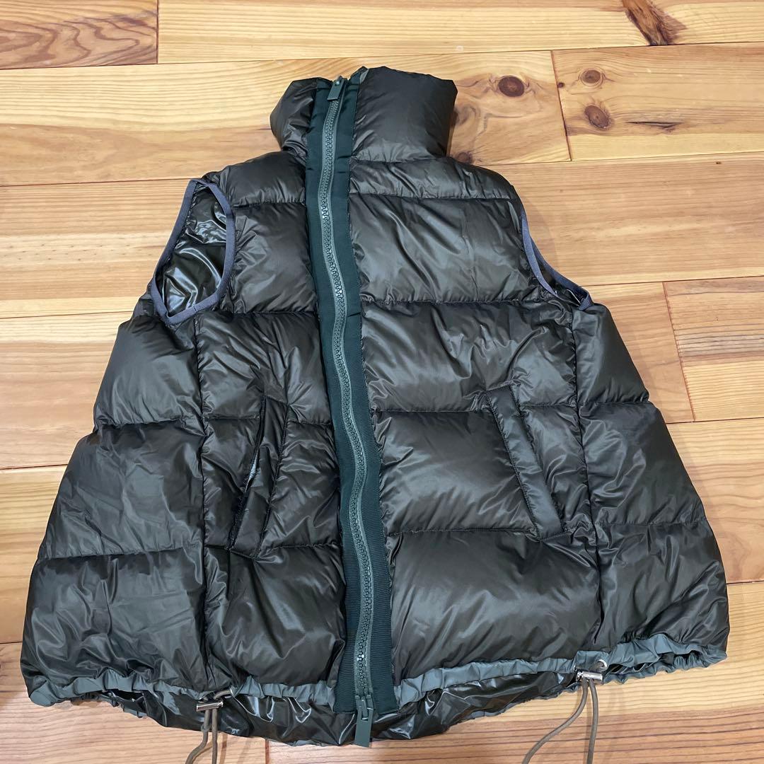 sacai Puffer Vest アシンメトリー ダウンベスト