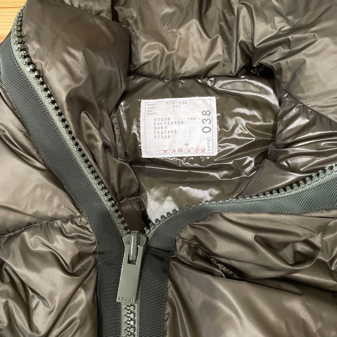 sacai Puffer Vest アシンメトリー ダウンベスト