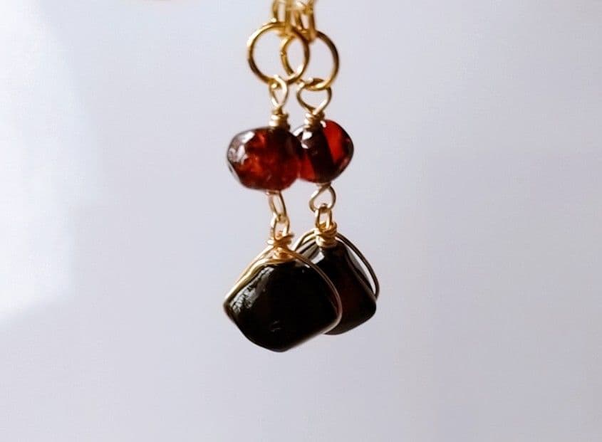 Kgf14 希少 天然 リトアニア産 バルティックアンバー シェリー ピアス