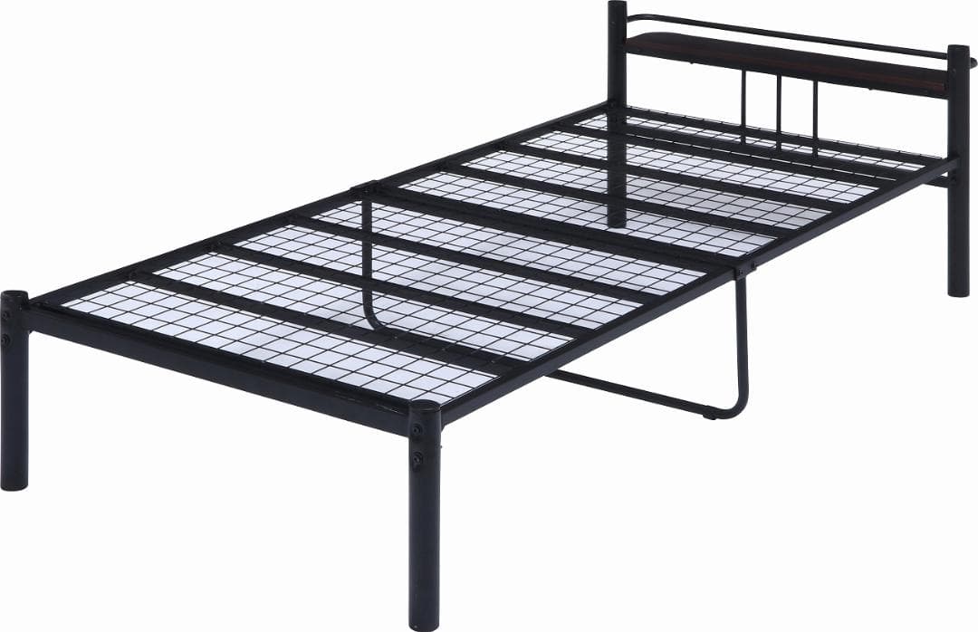 《新品・送料無料》宮付　シングルベッド　タンテ　ブラック