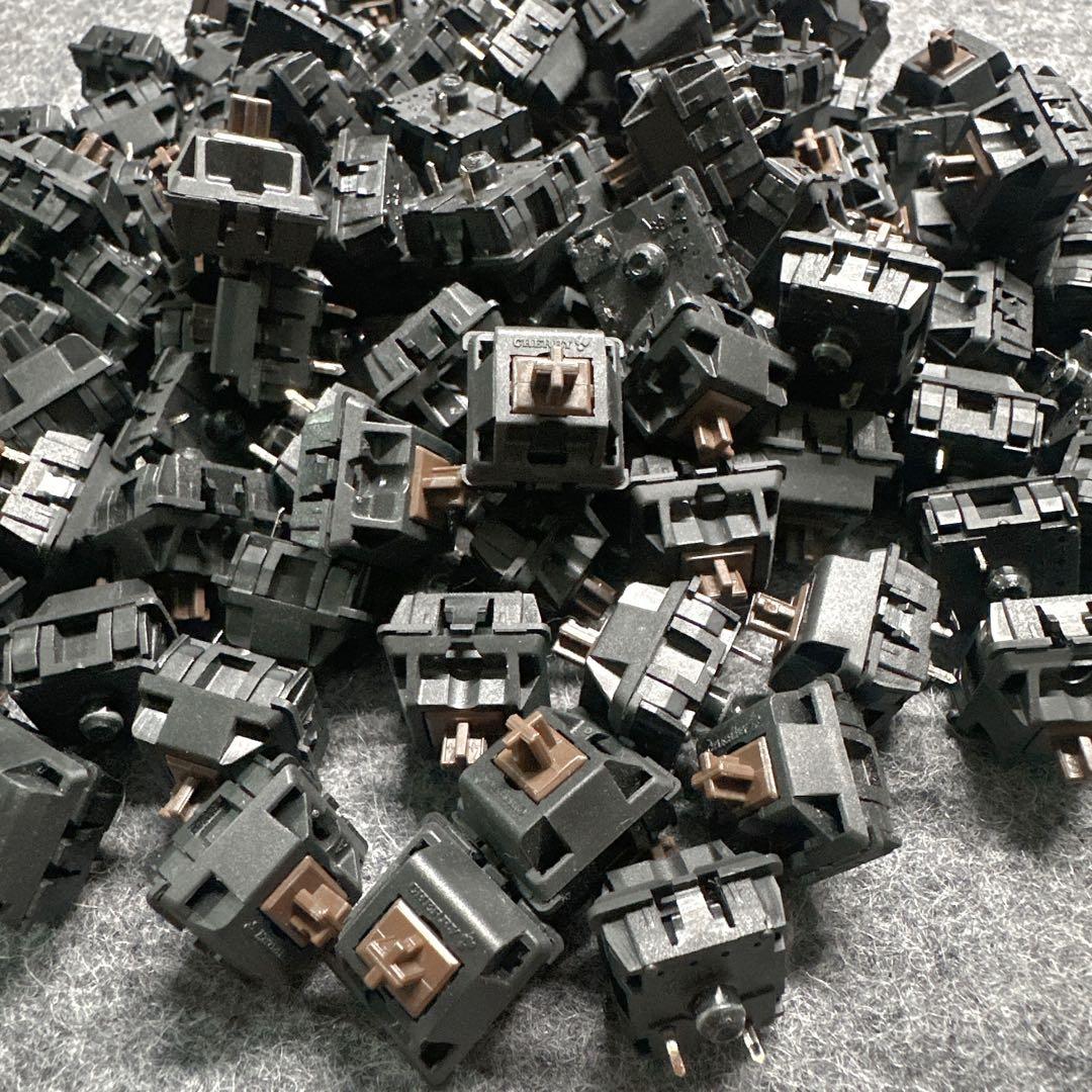 Cherry MX Mid-Vintage Browns 3Pin 105個+1