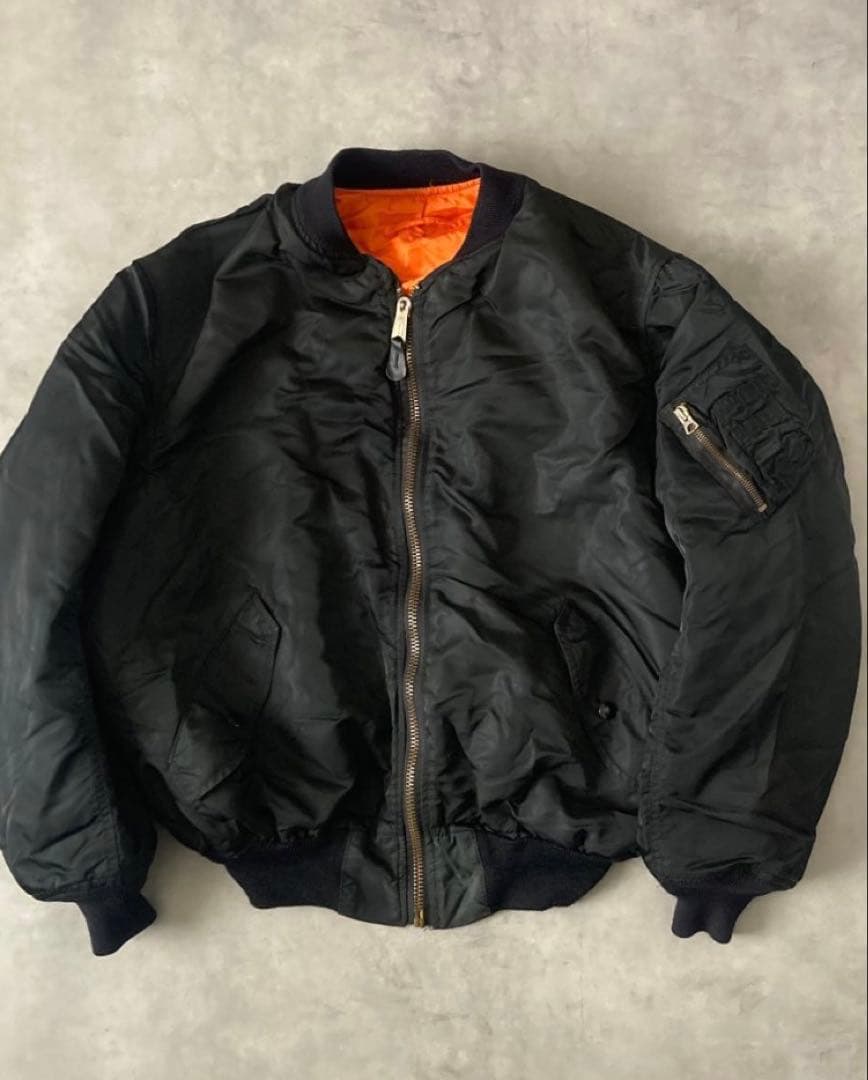 80s 希少　タグなしALPHA MA-1 USAF ベルベルジン　ヘイリー所