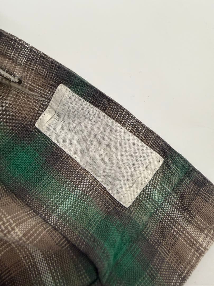 RRL（ダブルアールエル）オンブレチェック オープンカラーシャツ