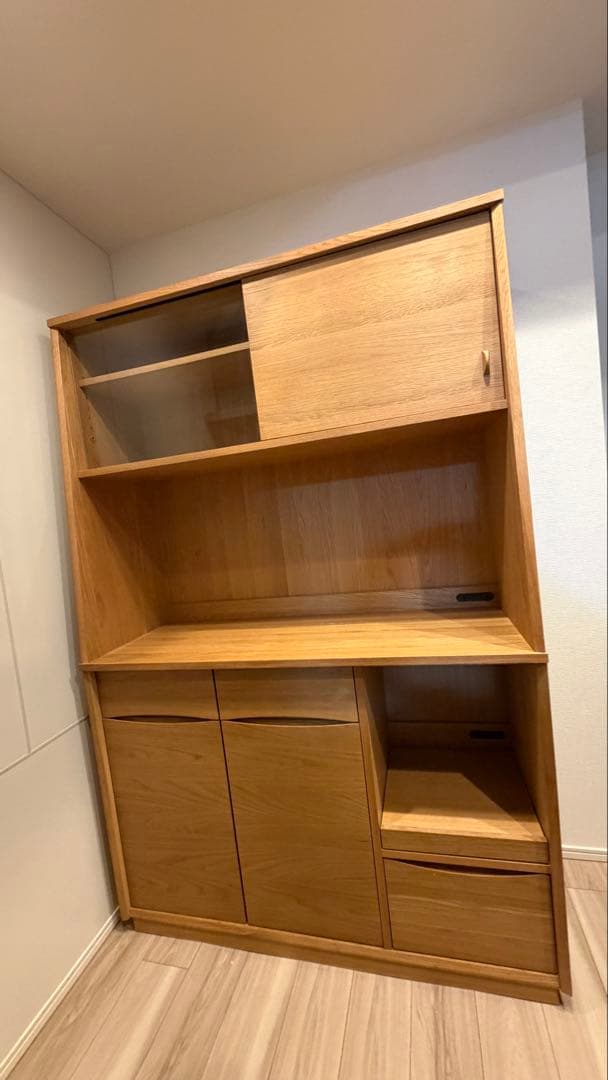 unico SIGNE北欧キッチン収納、食器棚、廃盤　横幅1190mm