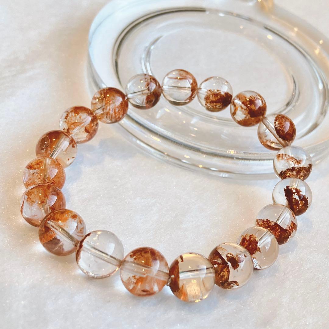 レア！バックボーン薔薇ガーデンクォーツ レッドガーデンクォーツ ブレスレット