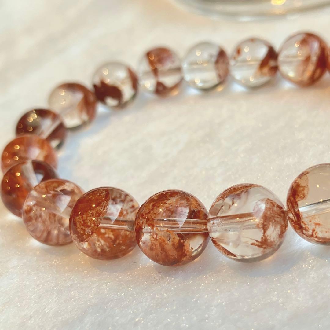 レア！バックボーン薔薇ガーデンクォーツ レッドガーデンクォーツ ブレスレット