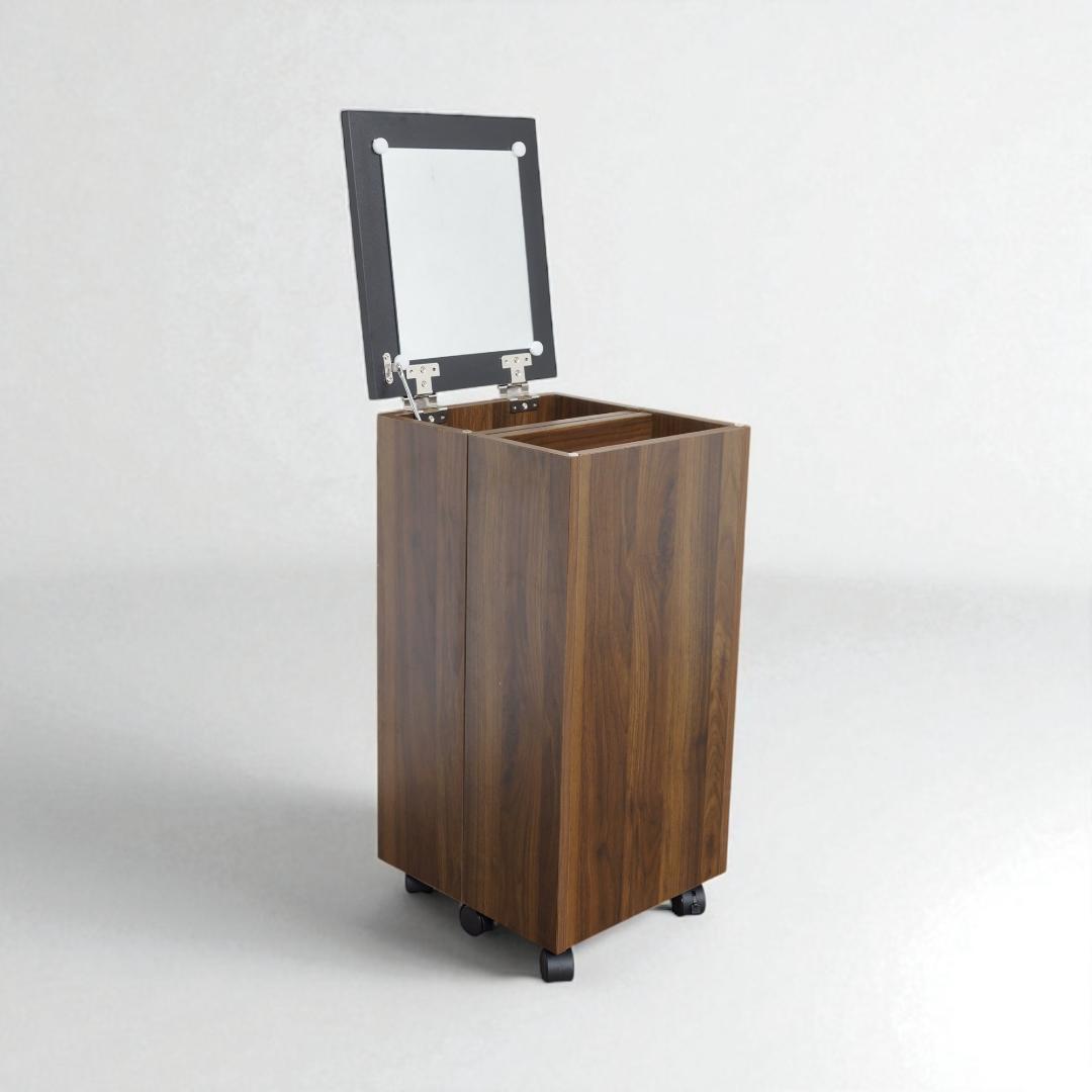 【新品・未使用】 コスメワゴン　ミラー付き　コスメボックス　完成品