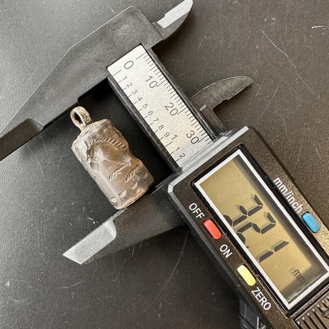 円筒印章 古代 メソポタミア文明 ヒッポカンポス 海馬 霊獣 スタンプ 1491