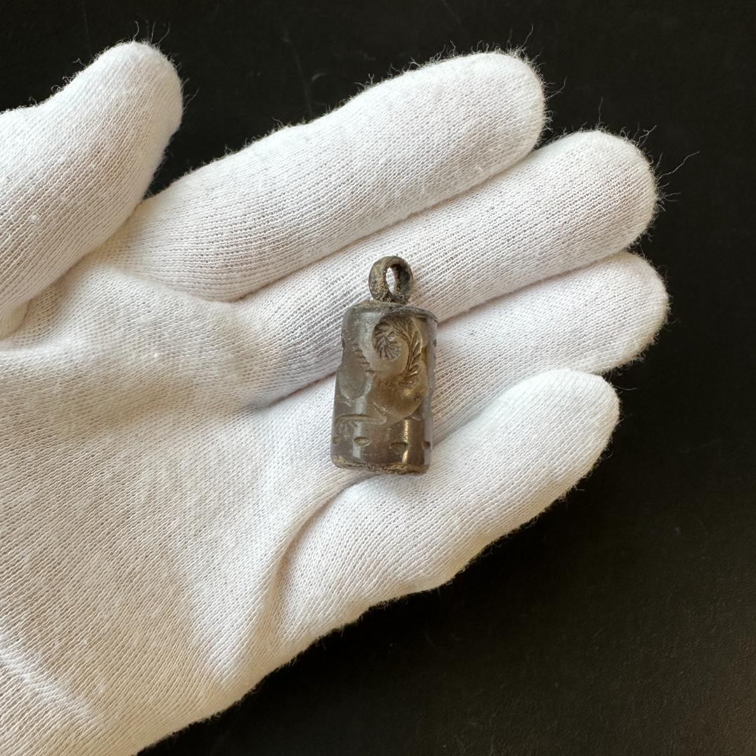 円筒印章 古代 メソポタミア文明 ヒッポカンポス 海馬 霊獣 スタンプ 1491