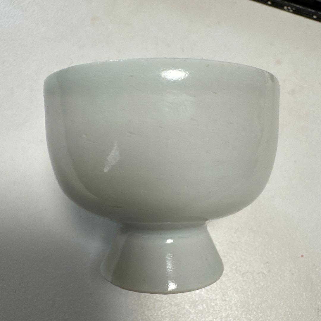 青白磁 白釉 高足杯
