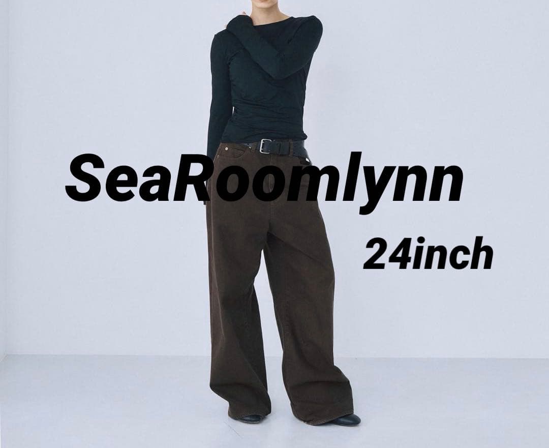 新品・未使用【SeaRoomlynn】ワイドウエストバギー SRN05 ブラウン